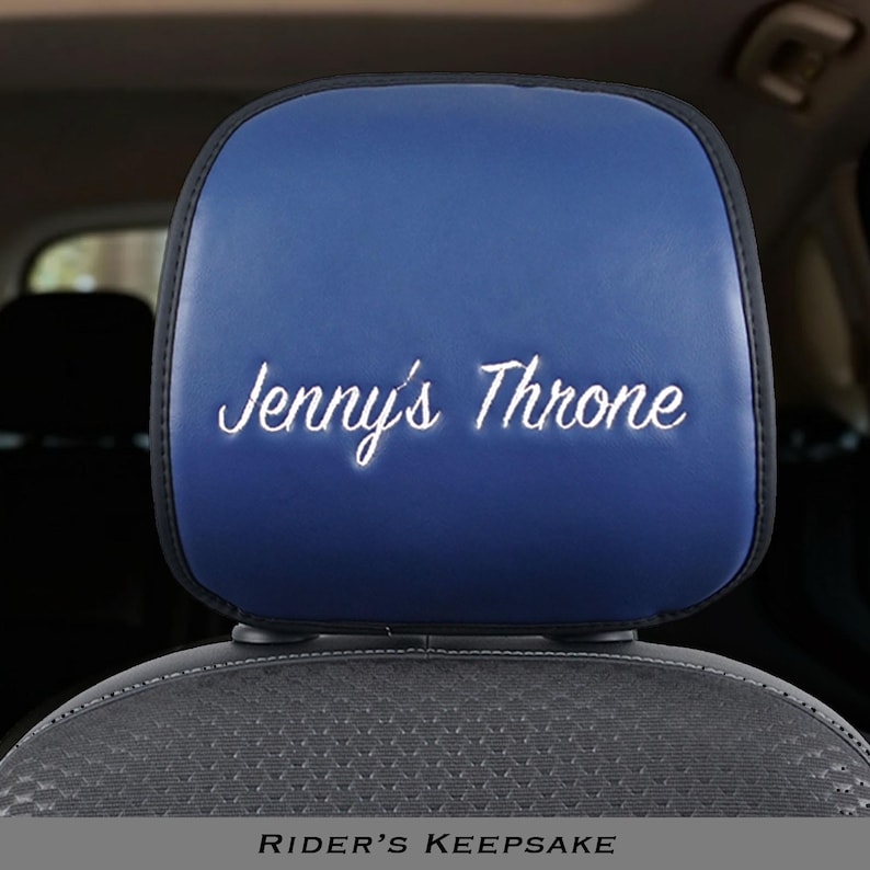 Custom Headrest Cover – Embroidered Leather Design With Personalized ...