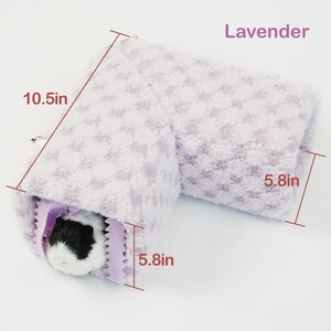 Guinea Pig Hideout & Bed | Fleece Tunnel for Small Pets | Hedgehog | Ferret Cozy Retreat | Custom Pet Bedding Gift image 9
