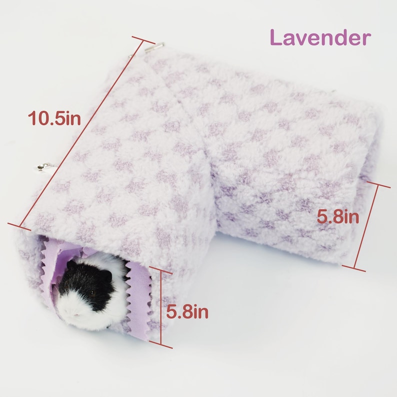Guinea Pig Hideout & Bed | Fleece Tunnel for Small Pets | Hedgehog | Ferret Cozy Retreat | Custom Pet Bedding Gift image 9