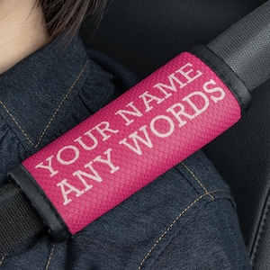 Copri cintura di sicurezza personalizzato con nome - Personalizzato e confortevole / Copri cintura di sicurezza per bambini / Regalo per amanti delle auto