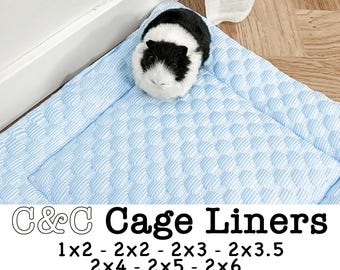 Guinea Pig Cage Liner – Washable, Quick-Dry Fleece Pad for C and C / Midwest | Breathable & Custom Fit, 2x2 2x4 Mat