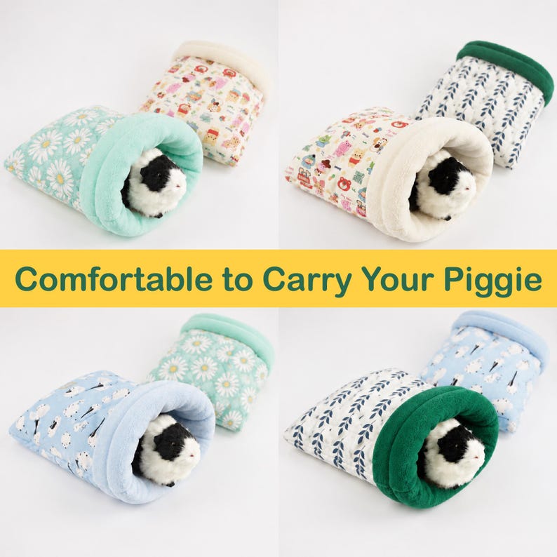 Cuddle Sack for Guinea Pig, Hedgehog, Ferret | Soft Fleece Sleep Sack with Potty Pad | Personalized & Machine Washable Pet Bed image 8