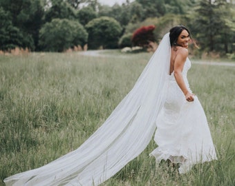 Etsy Cathedral veil wedding veil bridal Wedding Veil WHite, Ivory, diamond white abusymother veils