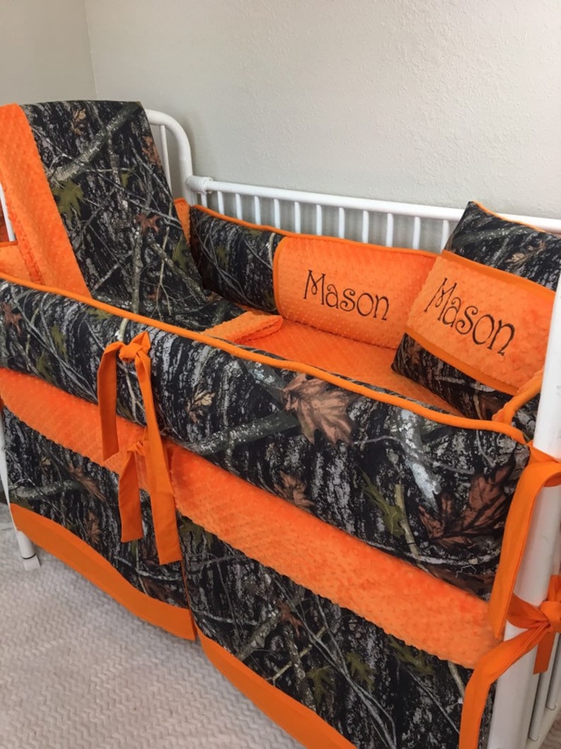 Baby boy bedding crib set camo hunter nursery minky boy ...