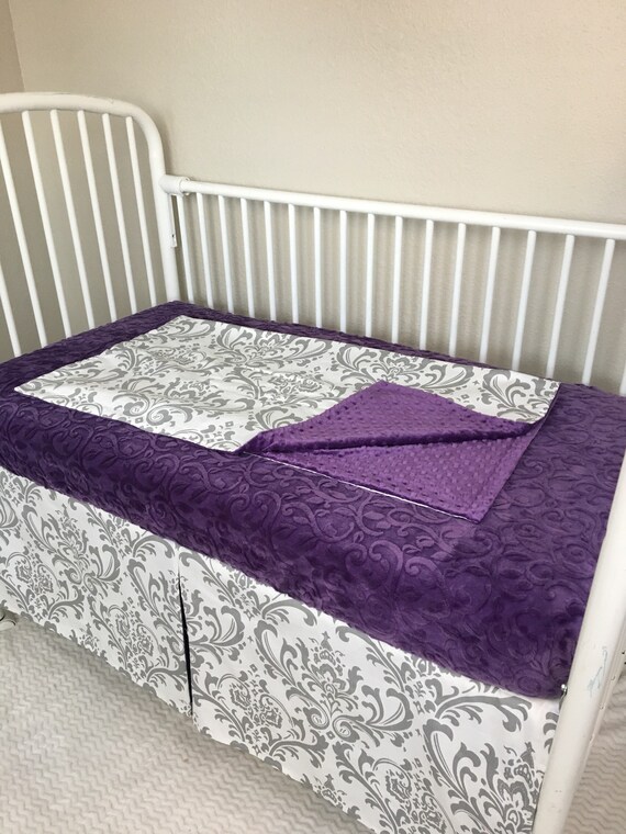 Bumperless Baby Bedding Girl Crib Set Purple Princess Crib Etsy
