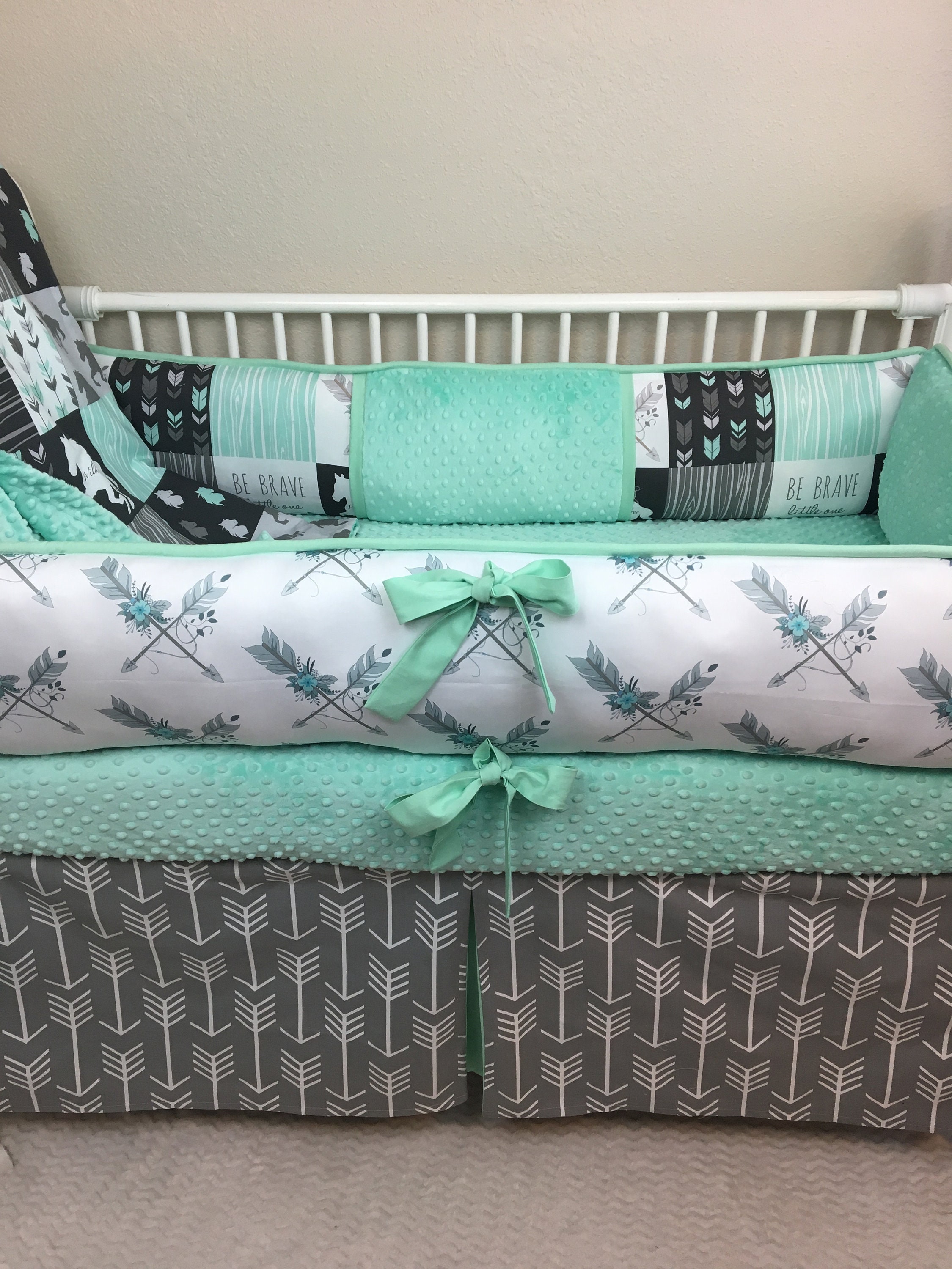 boho crib bedding boy