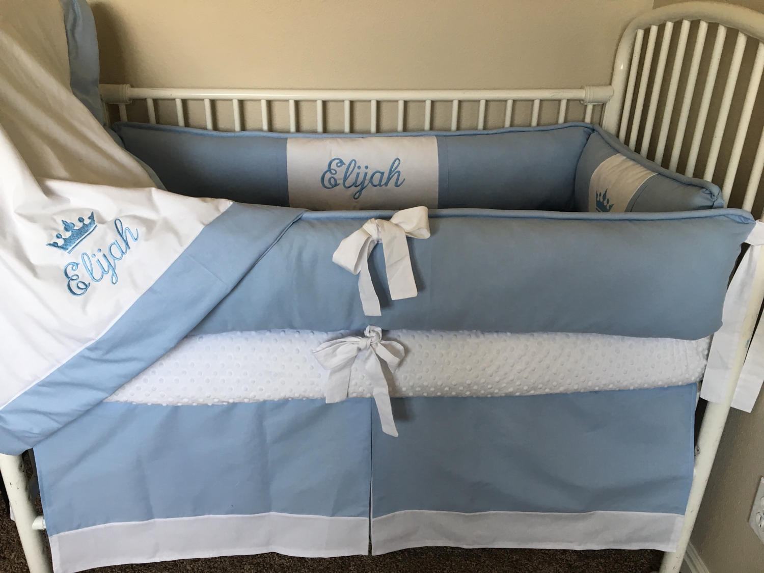 Blue prince bedding boy Baby bedding Crib set DEPOSIT Down Etsy