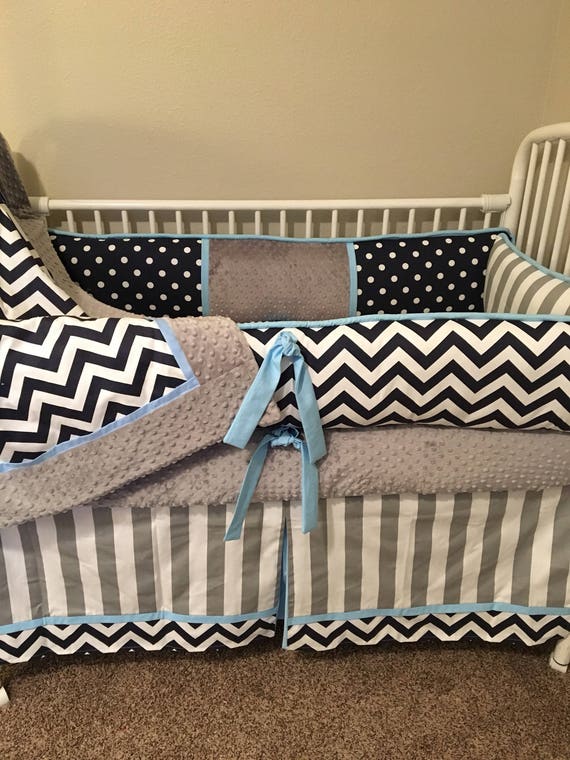 boy crib set with bumper