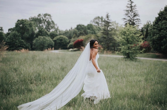 Cathedral Veil Wedding Veil Bridal Wedding Veil White, Ivory, Diamond  White Abusymother Veils for Wedding 