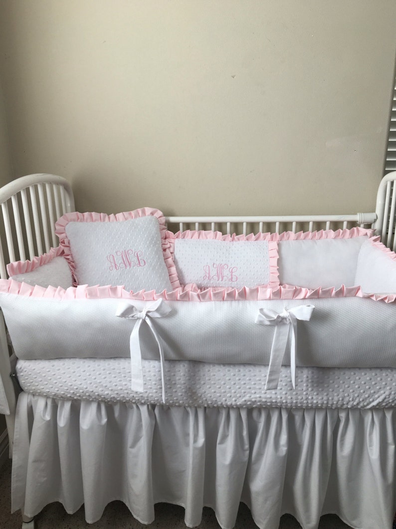 pale pink baby bedding