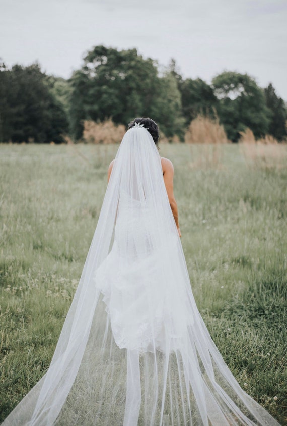 Cathedral veil wedding veil bridal Wedding Veil WHite, Ivory, diamond  white abusymother veils for wedding