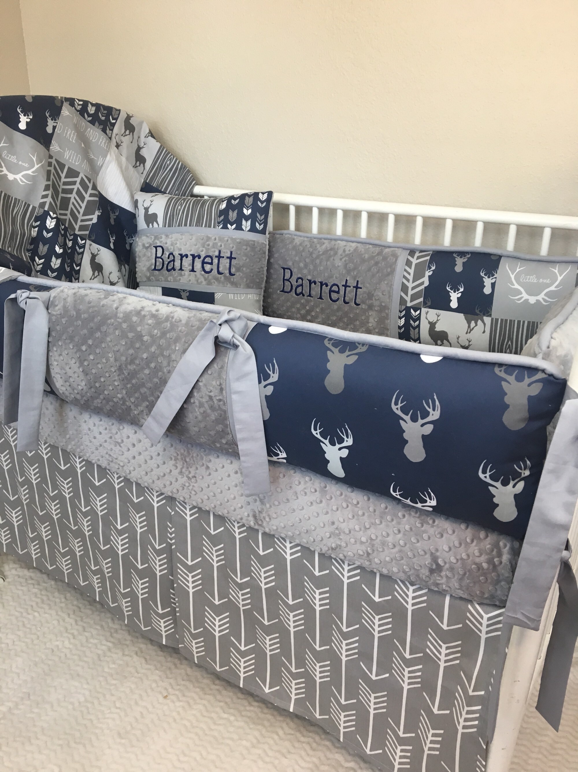 baby boy deer crib bedding