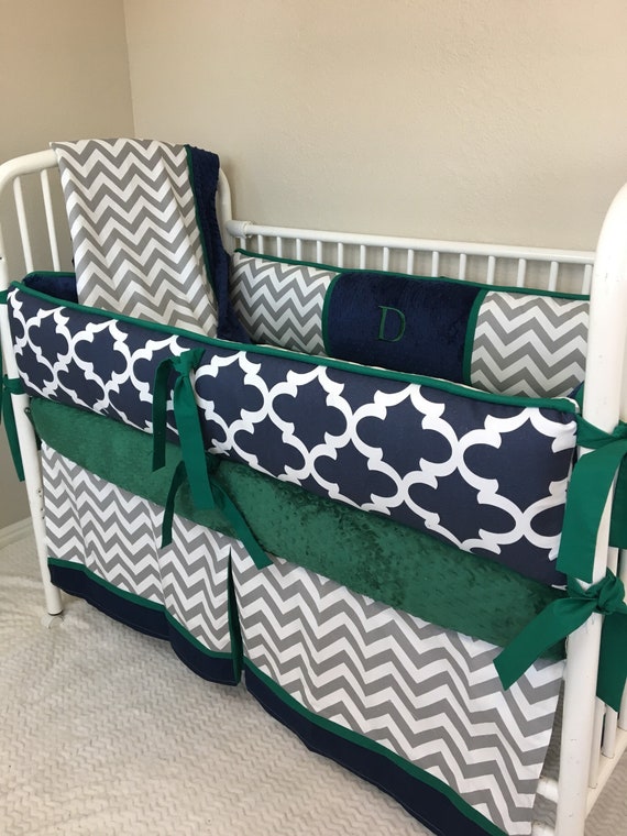 emerald green crib sheet