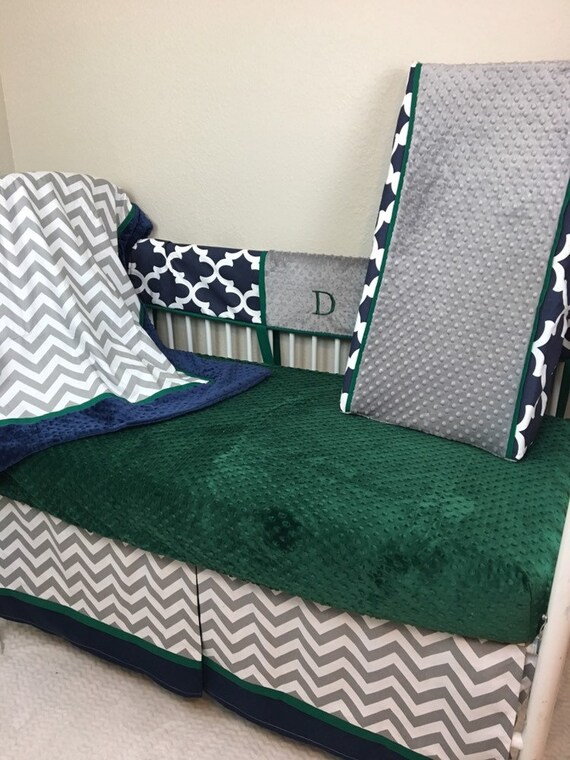 emerald green crib bedding