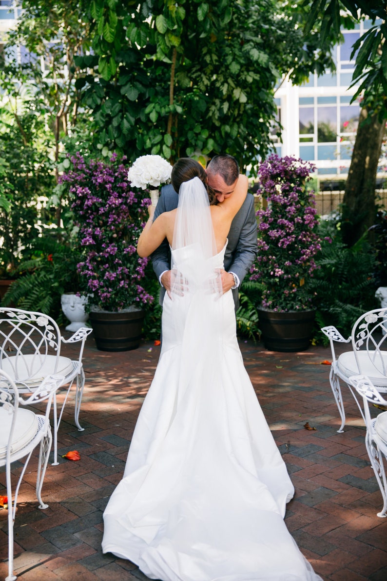 narrow wedding veil