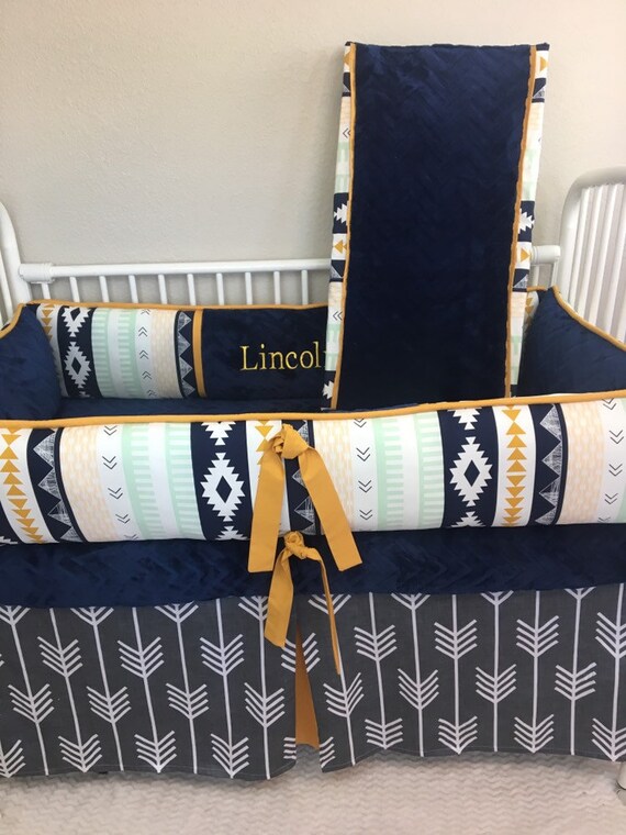 mustard crib bedding