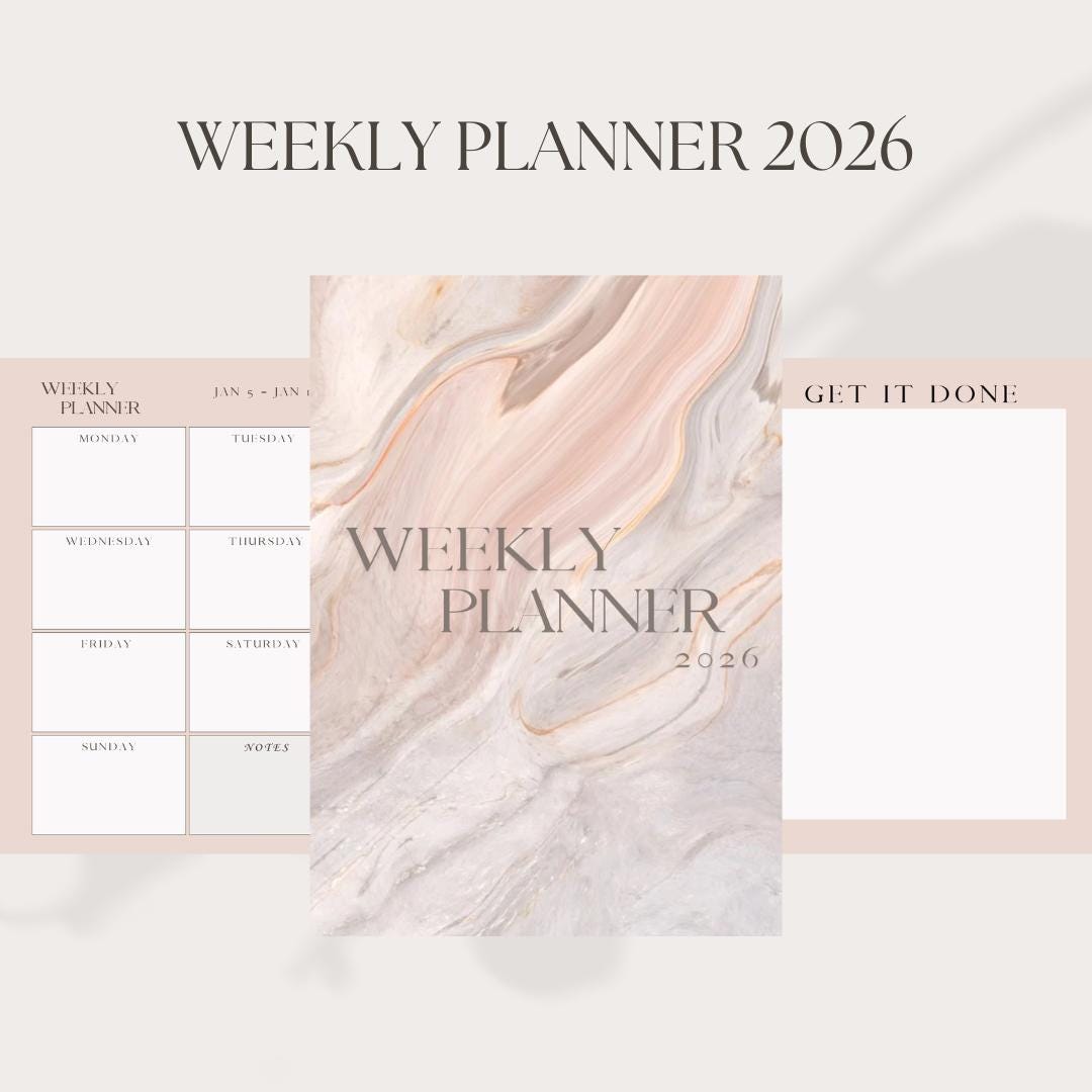 2026 Weekly Planner Printable: Minimalist Clean Layout (PDF Download ...