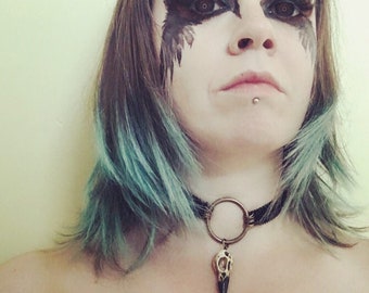 Steampunk Gothic Wiccan Jewellery  -  Raven skull chain choker - OOAK Unique Steampunk Gothic Clockwork Neo Victorian Victoriana Jewellery