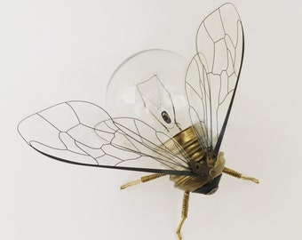 Bumblebee Sculpture - Save the Bees Handmade Unusual OOAK Original Unique Steampunk Steam Punk Clockwork Art