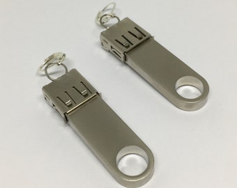 Cyberpunk Geometric 64GB USB Flash Drive Earrings - Handmade Original Earrings -  Unusual Cyberspace Computer Science Geek Matrix Jewellery