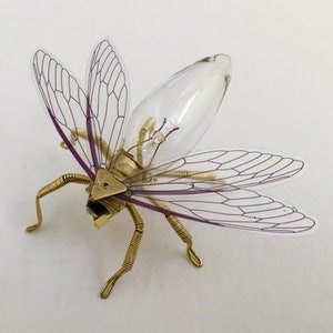 Save the Bees - Steampunk brooch - Small Bee Lightbulb Brooch - Unique Original Handmade Steam Punk Original Clockwork Jewelry Gift