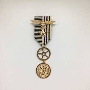 Steampunk brooch -  Military medals brooch/pin - Unique Steampunk Gothic Clockwork Neo Victorian Victoriana Jewellery