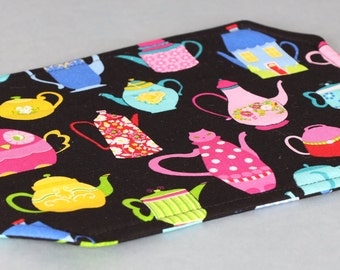 Trivet, Hot Pad, Mouse Pad, Black, Teapots, Multi-Colored