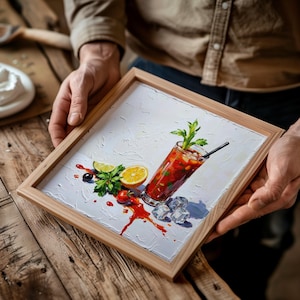 Bloody Brilliant / Sips•&•Spirits-collectie / Afdrukbare muurkunst keuken / Vierkante wanddecoratie / Digitale download