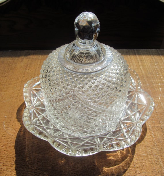 imperial glass Vintage Avon domed butter dish