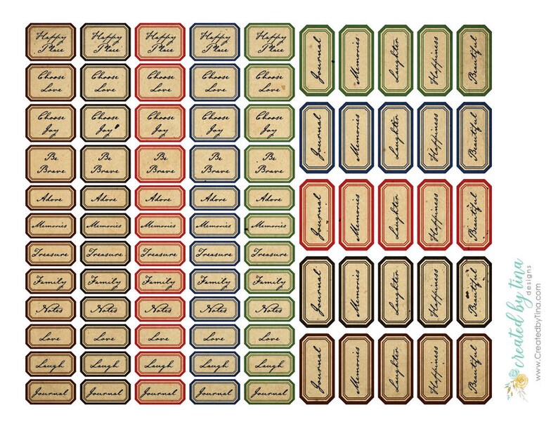 VINTAGE LABELS - Vintage Label Kit Junk Journal Printable - Etsy