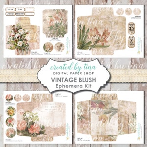 Ephemera VINTAGE BLUSH Instant Download Created by Tina