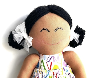 I ndian doll,black hair dolls ,baby first doll, indian gift ,indian Artistry, embroidered ,custom doll, baby first dolls ,granddaughter city