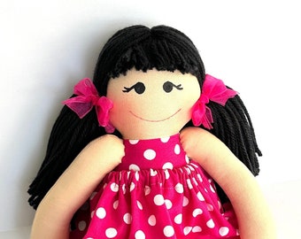 Asian doll gift for her asin baby girl gift, cuddle gift kids dolls rag doll , imaginative play