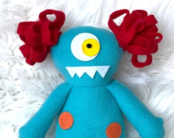 Blue monster , adopt a monster , child safe toy