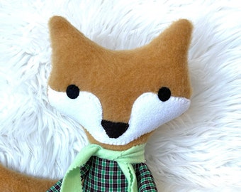 Fox doll, plush animal, gift for him, gift for her, fox lovers gift