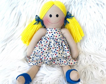 Polka dot dress gift for her baby doll