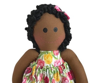 AFRICAN AMERICAN  BABY first Doll first birthday gift baby first doll  1 year old gift Gift for mimi