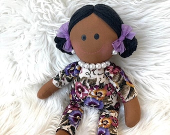 Girls gift floral jumpsuit doll