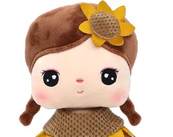 SOFT DOLLS  sunflower girl  best gift for girls one year old doll sleep dolls