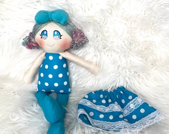 Anime dolls limited edition  blue hair doll rainbown
