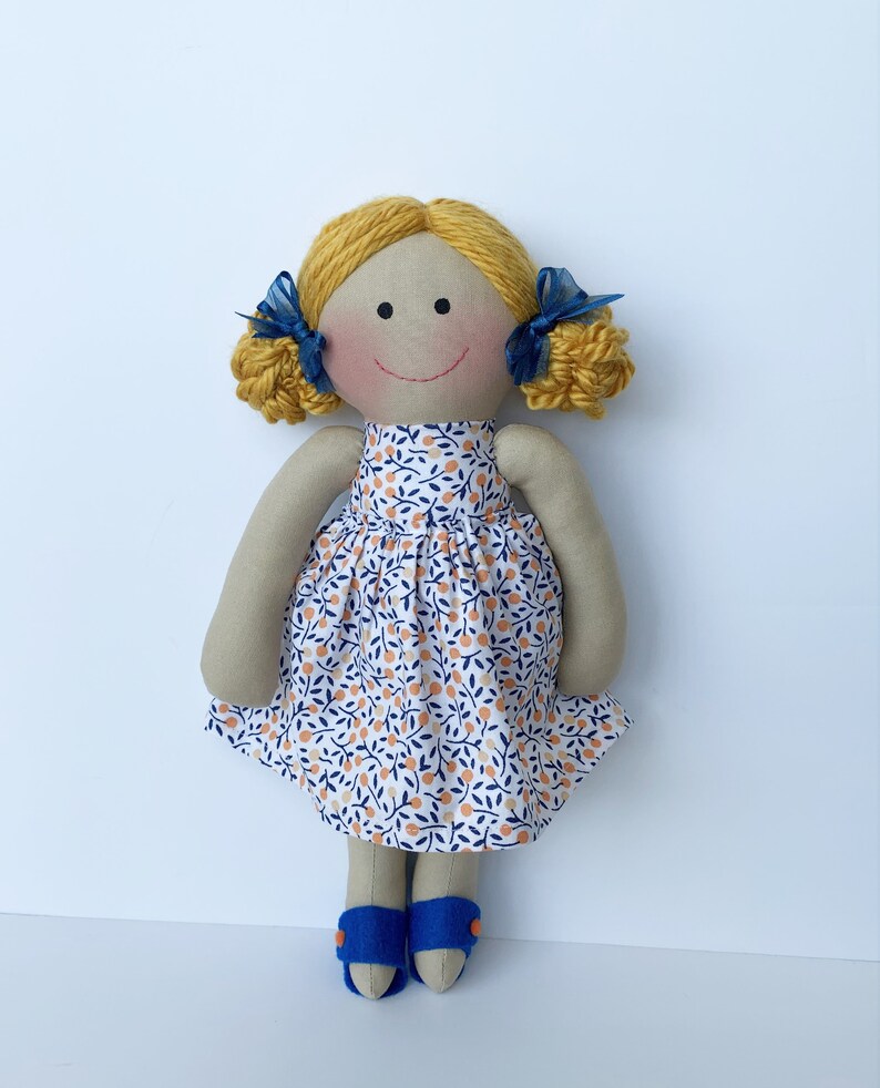Short Hair Style Baby First Doll Cloth Doll Rag Doll First Birthday Gift Children Friendly Embroider A Name On Toddler Doll For Kids