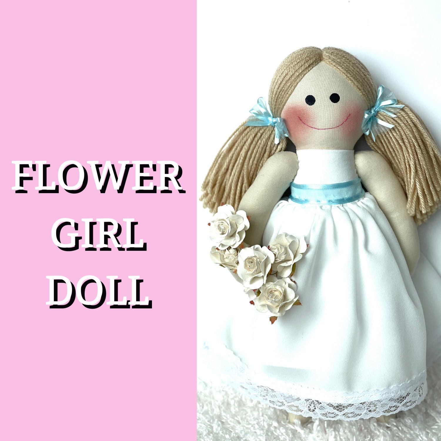 Flower girl doll Baby First Doll cloth doll rag doll wedding special
