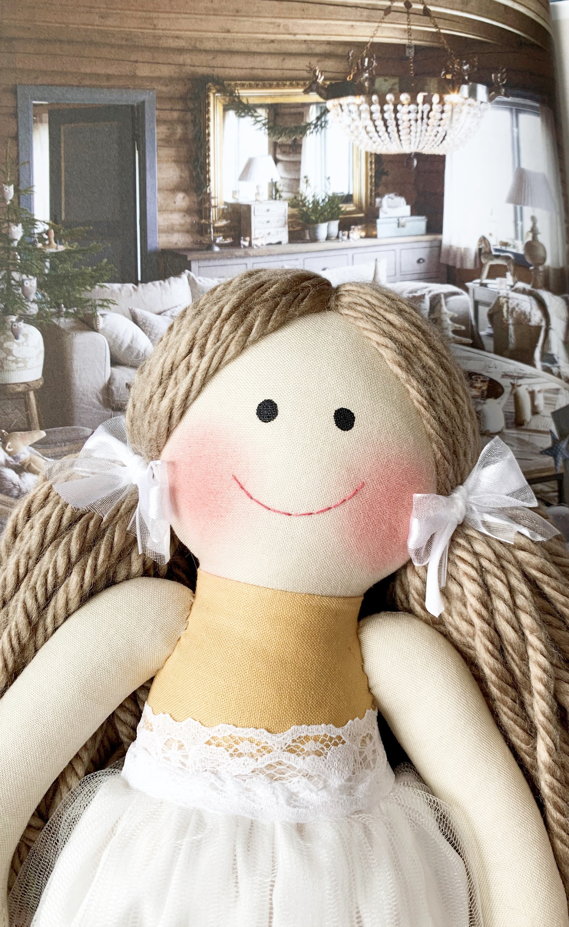 Flower girl doll Baby First Doll cloth doll rag doll wedding special