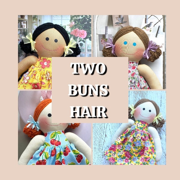 TWO BUNS grand daughter city Hair style Valentines gift idea Custom baby Doll ,gift for sister, gift for mom, one year old gift vintage doll