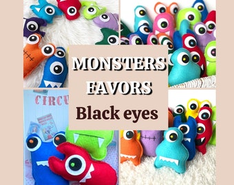 Little monsters Black eyes ,Monsters favors , favorate monster stuffed monster party gift