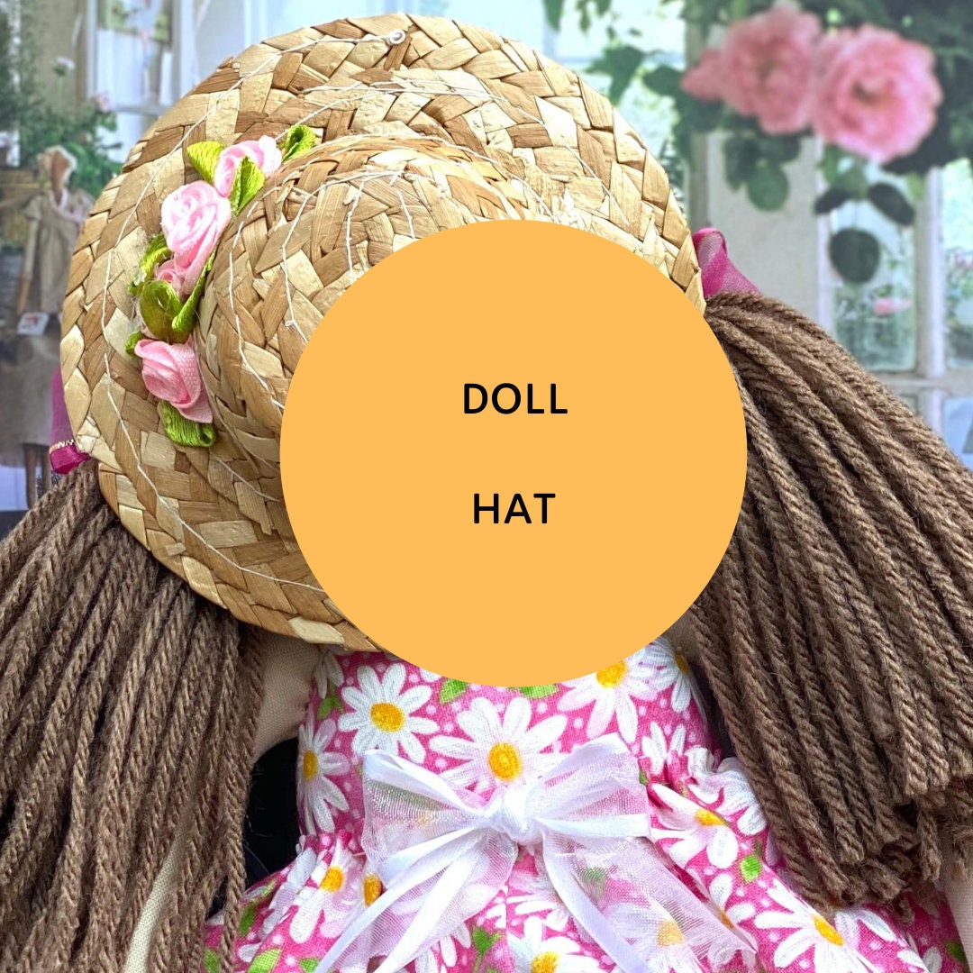 Limited edition doll Hat straw hat littles by Bella doll accessories