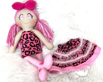 Pink anime doll figure gift for girls japanese pink doll