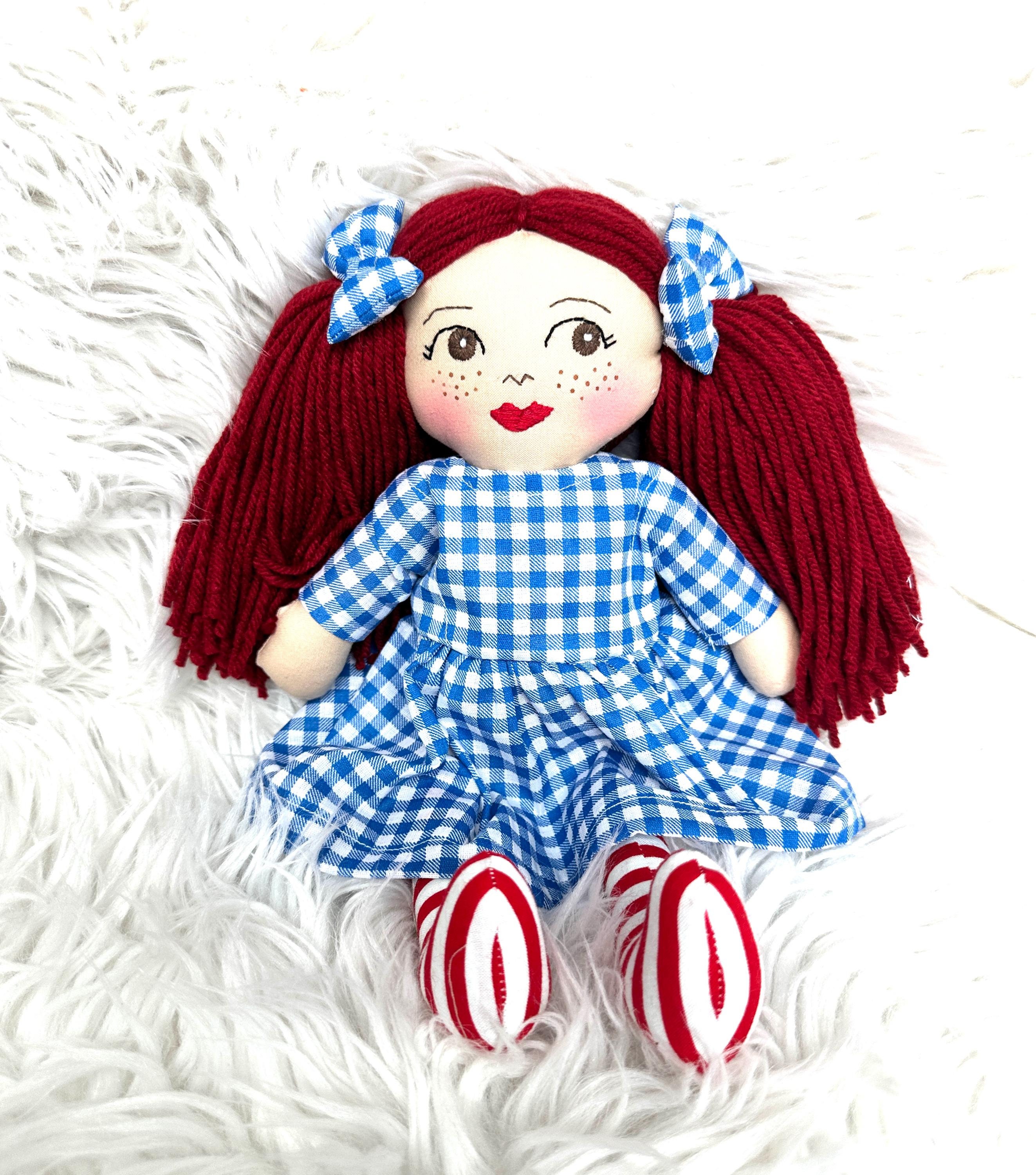 Handmade Red Hair Rag Doll: Vintage Style Gift - Etsy