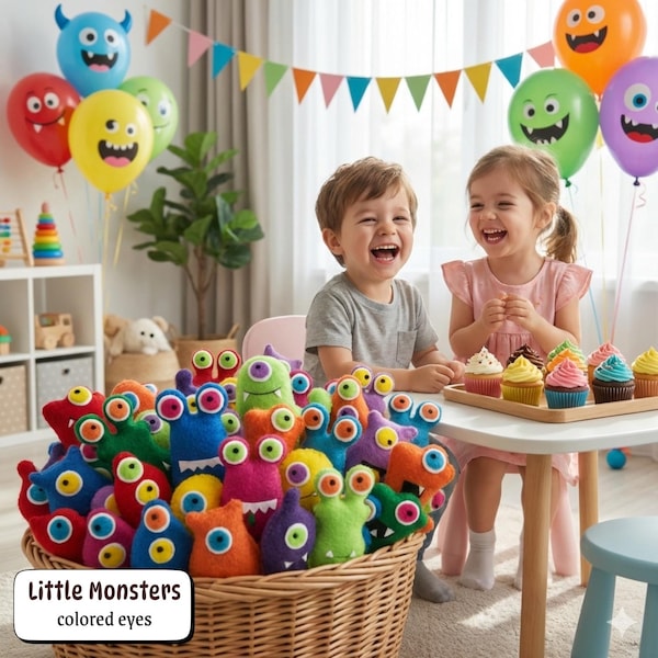 Handmade Felt Monster Party Favors – Plush Stuffed Creatures