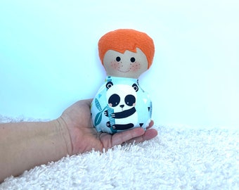 MINI SWADDLE doll panda fabric newborn Baby doll gift pocket dolls baby first doll soft and cuddly perfect size 1st highly recommend